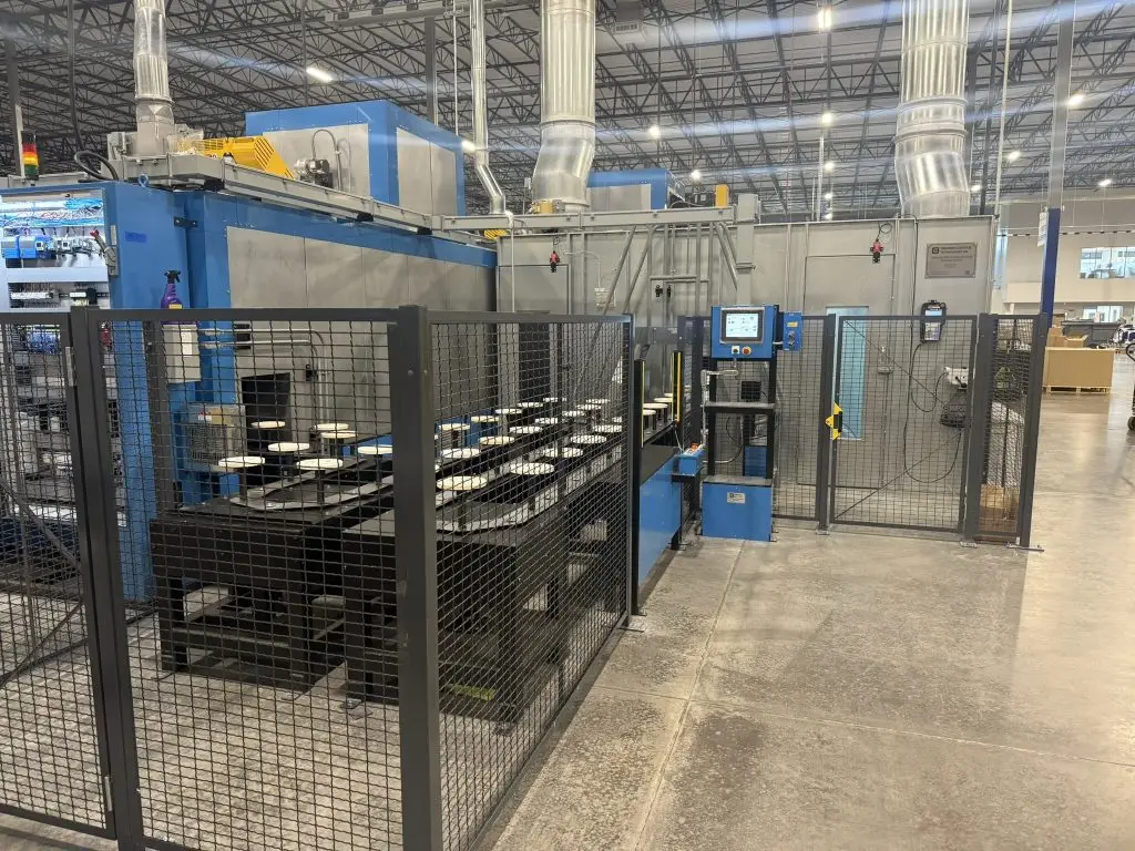 Overview of the robotic spray system for rotor coating at North Carolina facility